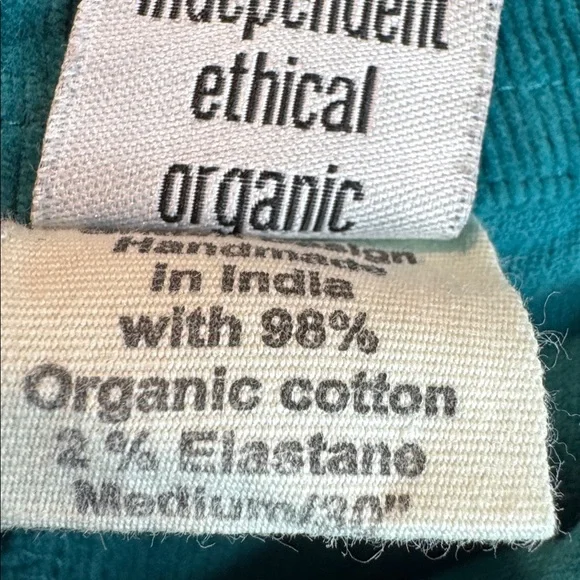 Lucy & Yak Original Organic Corduroy Dungaree Teal Size Medium - Picture 9 of 15